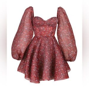 Selkie Princess Dress in Crimson Darling